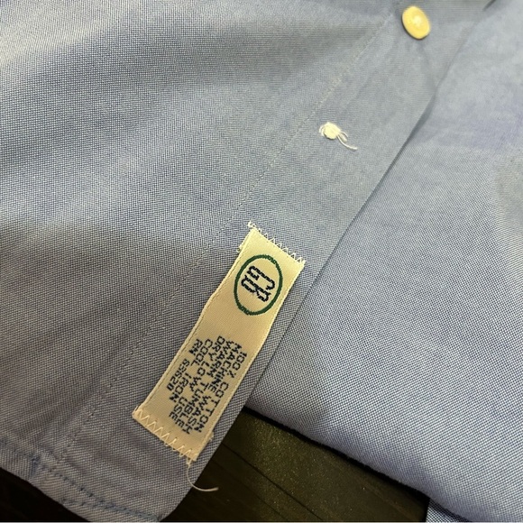 Gitman Bros. For Norman Stockton Inc. Men’s Button Down Shirt Blue Size 16/35 - Picture 4 of 7